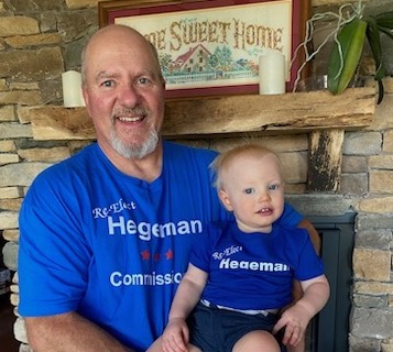 Fritz Hegeman, Andrew County East District Commissioner, and grandson.